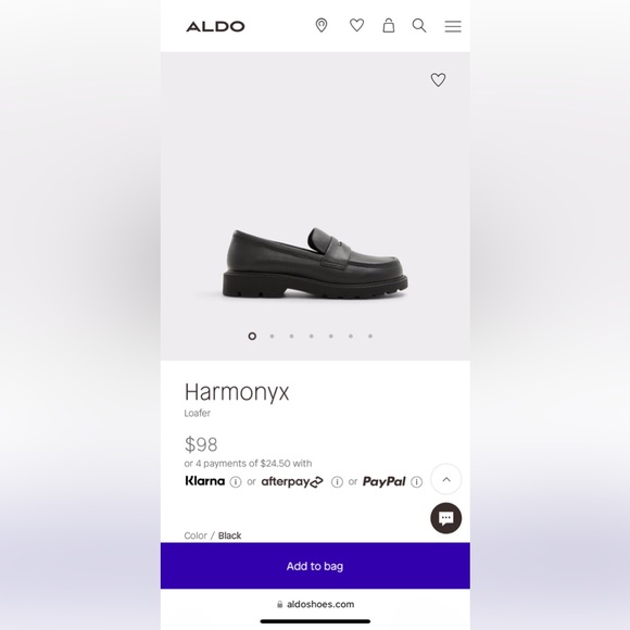 Aldo - black leather clog loafers - women’s 8 - hardly used - Picture 3 of 7